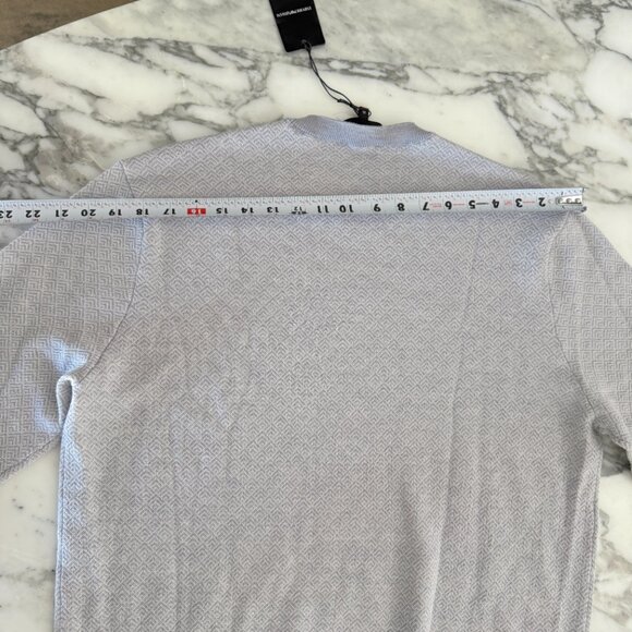 Emporio Armani 100% Virgin Wool Gray Men's crewneck sweater, Size XL - Picture 7 of 14